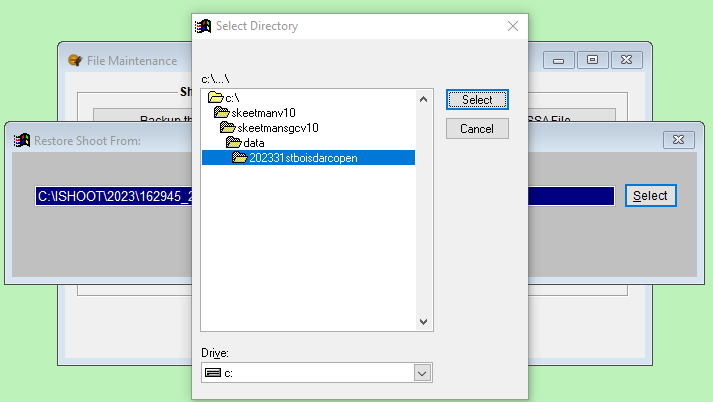 Selected Shoot Directory